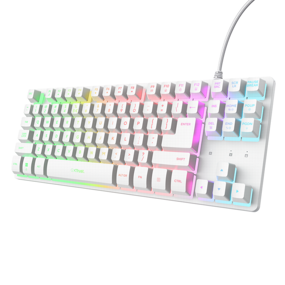 Trust GXT 833 Thado TKL RGB leikjalyklaborð, hvítt