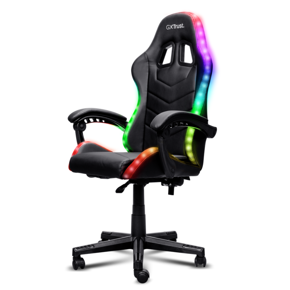 Trust GXT 704 Roniq RGB leikjastóll, svartur