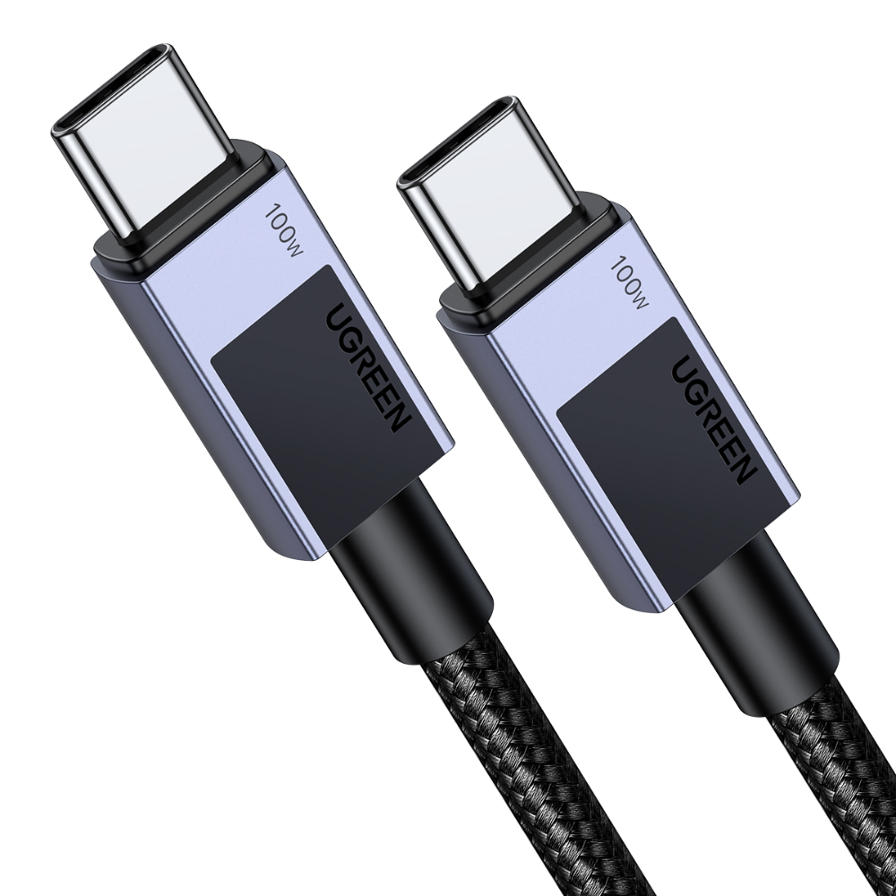 [35985] UGREEN 100W PD USB-C hleðslukapall, 0.5m, málmgrár