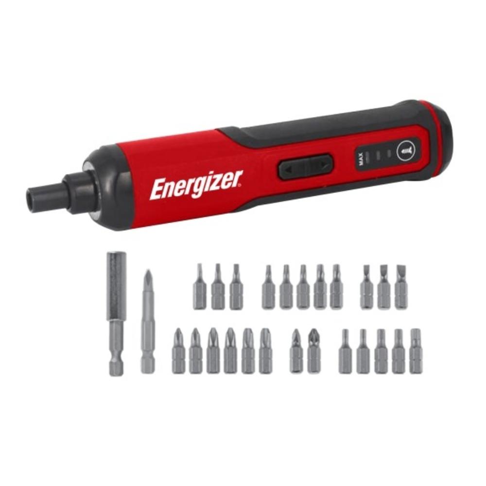 [3GS01] Energizer 3.6V þráðlaust skrúfjárn, 24x bitar, 50mm CRV, 60mm holder, hleðslurafhlaða, USB-C