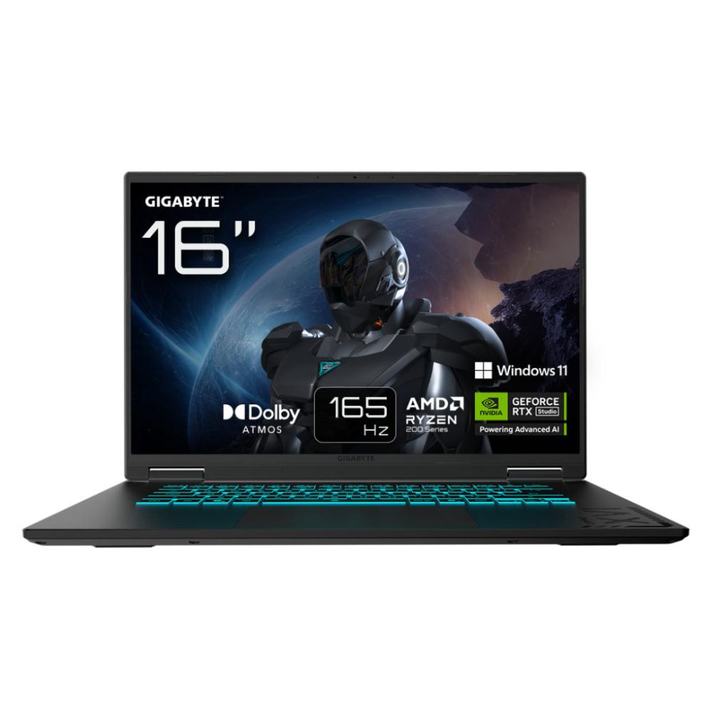 [3VHK3NE864SH] Gigabyte Gaming A16 AI leikjafartölva 16" FHD+165 Ryzen-7-260 32GB 1TB RTX5060 W11, Svört
