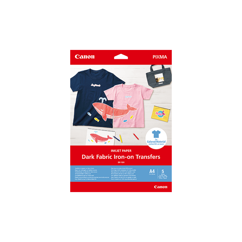 [4006C002] Canon Dark Fabric Iron-on Transfers DF-101 pappír fyrir fatnað