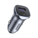 30W UGREEN 1x USB-C, 1x USB-A PD hleðslutæki í bíl