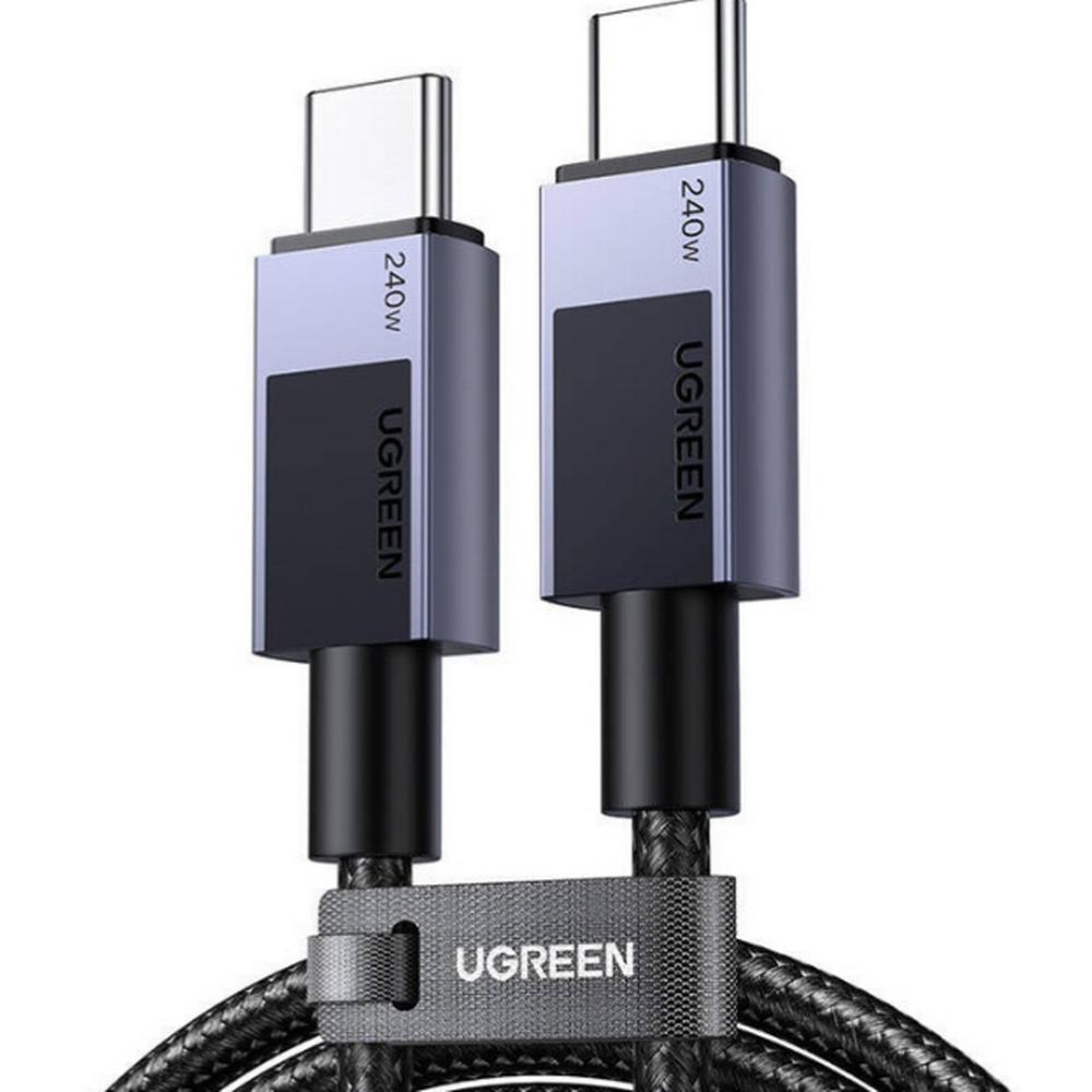 [45068] UGREEN 240W PD USB-C hleðslukapall, 2m, málmgrár
