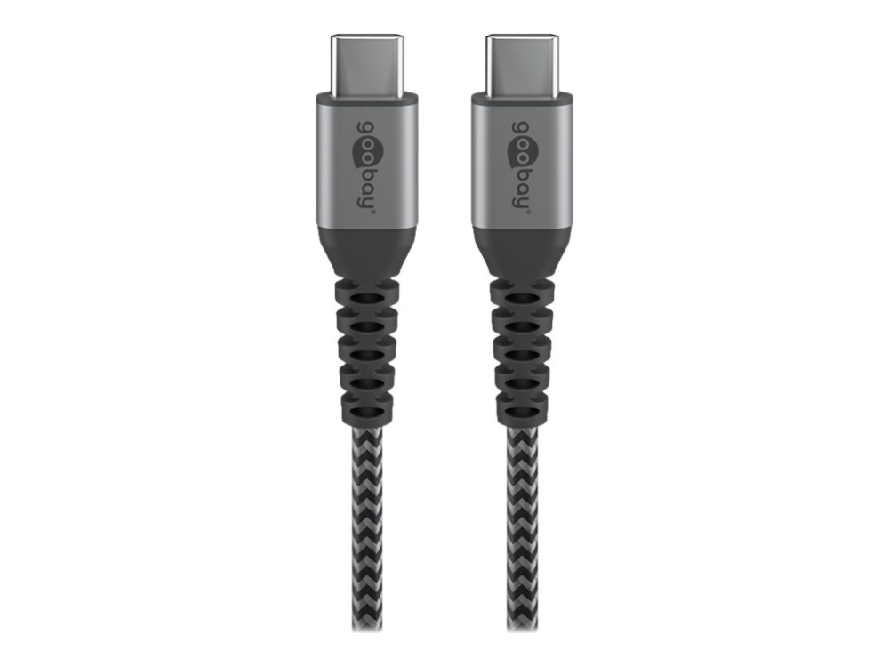 [49302] Goobay USB-C ofinn hleðslukapall 1m, grár