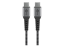 Goobay USB-C ofinn hleðslukapall 1m, grár