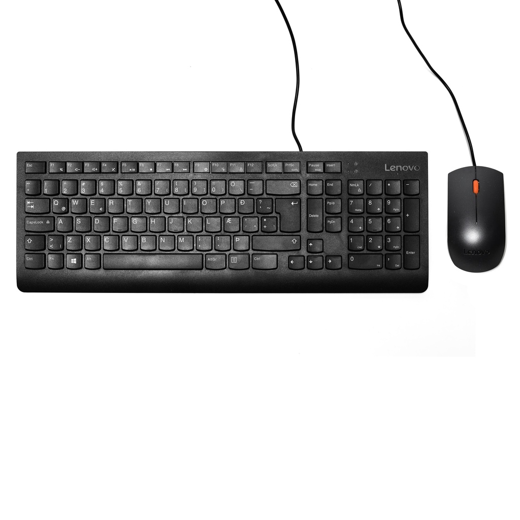 Lenovo USB lyklaborð og mús (ísl)
