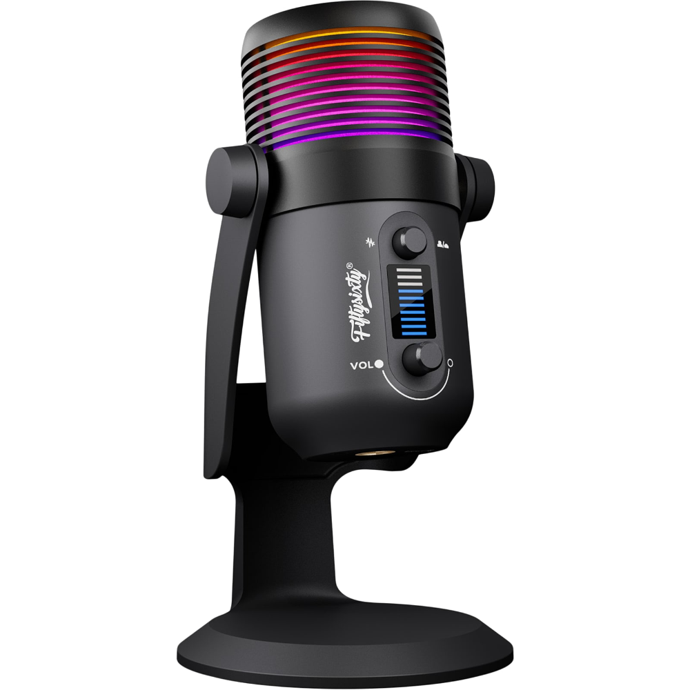 [506032210] FiftySixty Stork USB RGB hljóðnemi, svartur