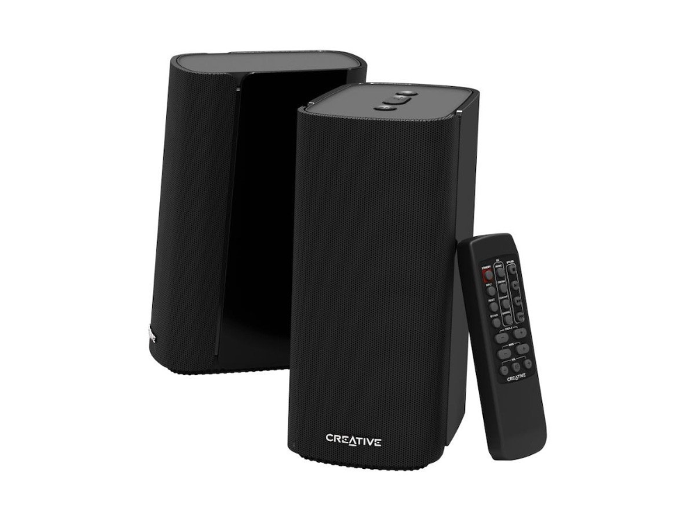 [51MF1690AA000] Creative T100 2.0 Bluetooth 5.0 þráðlausir hátalarar, svartir