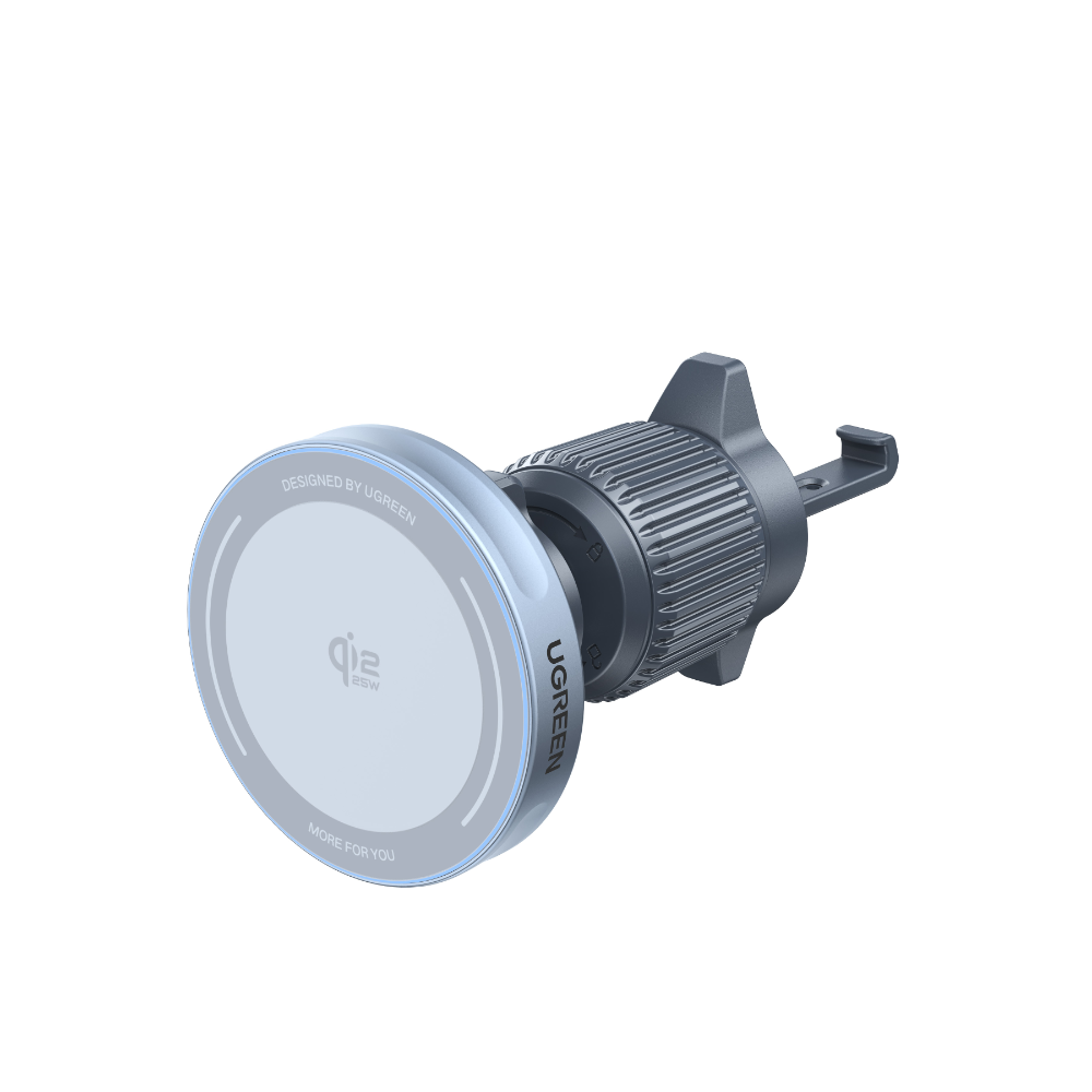 [55967] 25W UGREEN MagFlow Qi2.2 þráðlaust hleðslutæki í bíl með útdraganlegum USB-C kapli