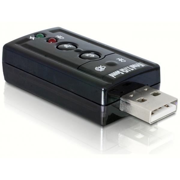 Delock USB 7.1 virtual surround hljóðkort