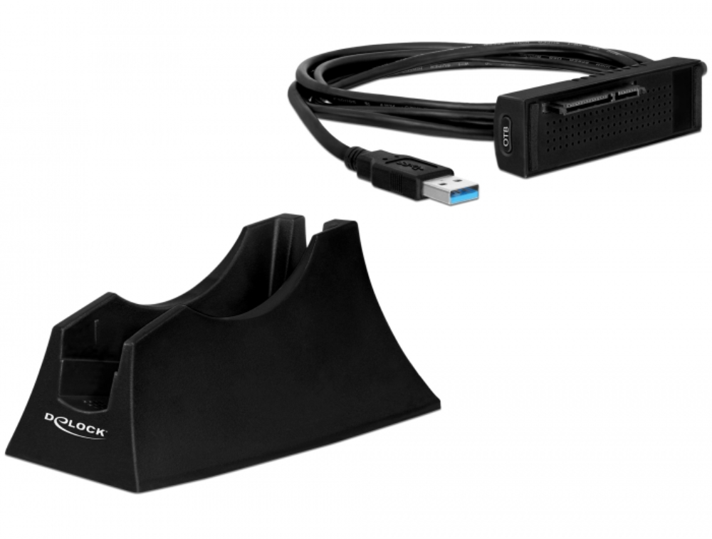 [61858] Delock harðdisk dokka, 2.5'' og 3.5'' SATA, USB3