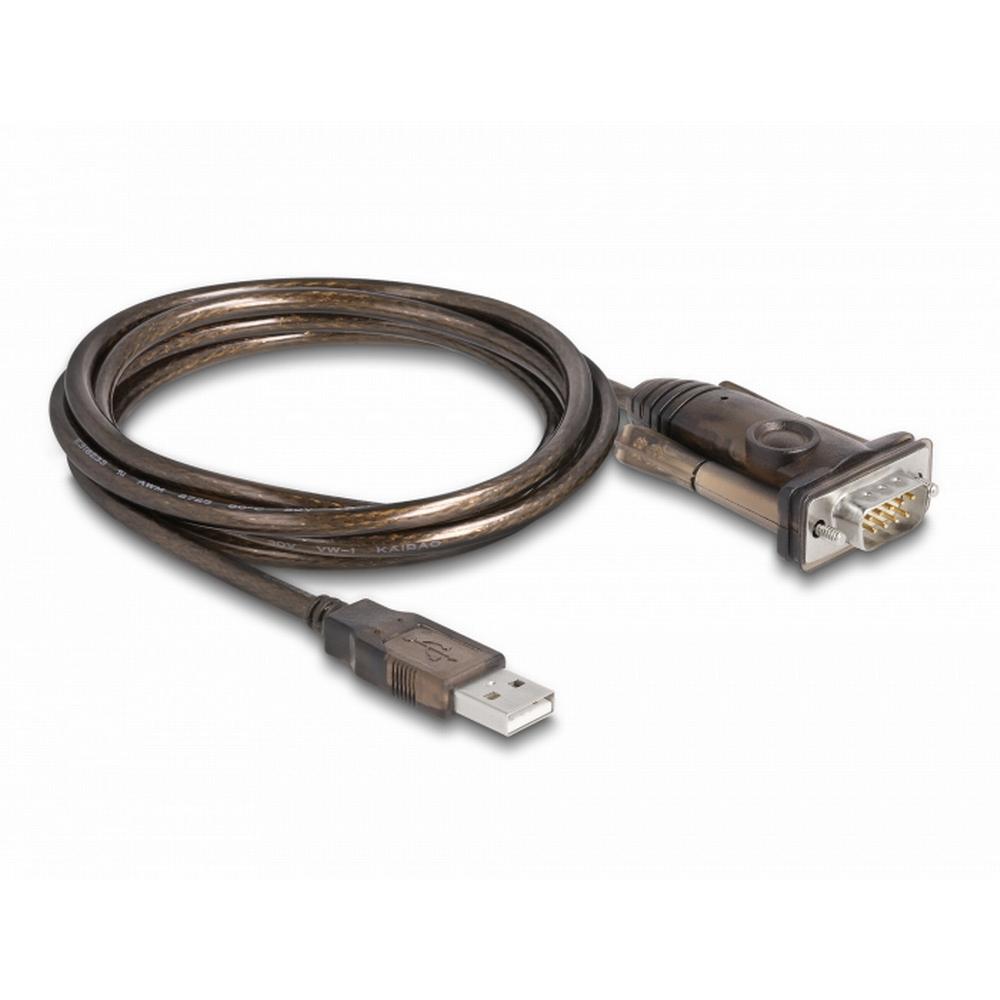 [62646] Delock USB-A 2.0 í Serial (9pin RS-232) breytikapall, 1,5m