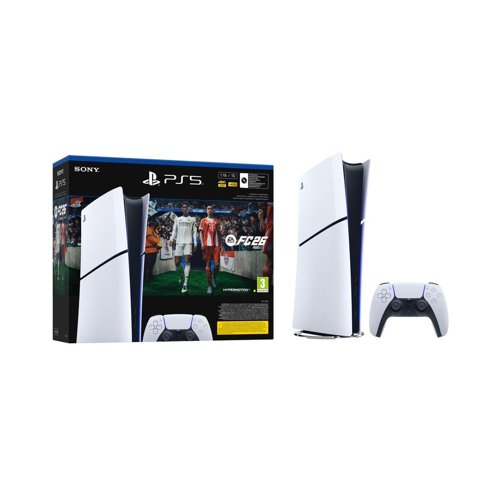[1000049875] PlayStation 5 Slim leikjatölva 825GB stafræn útgáfa, EA FC26 bundle