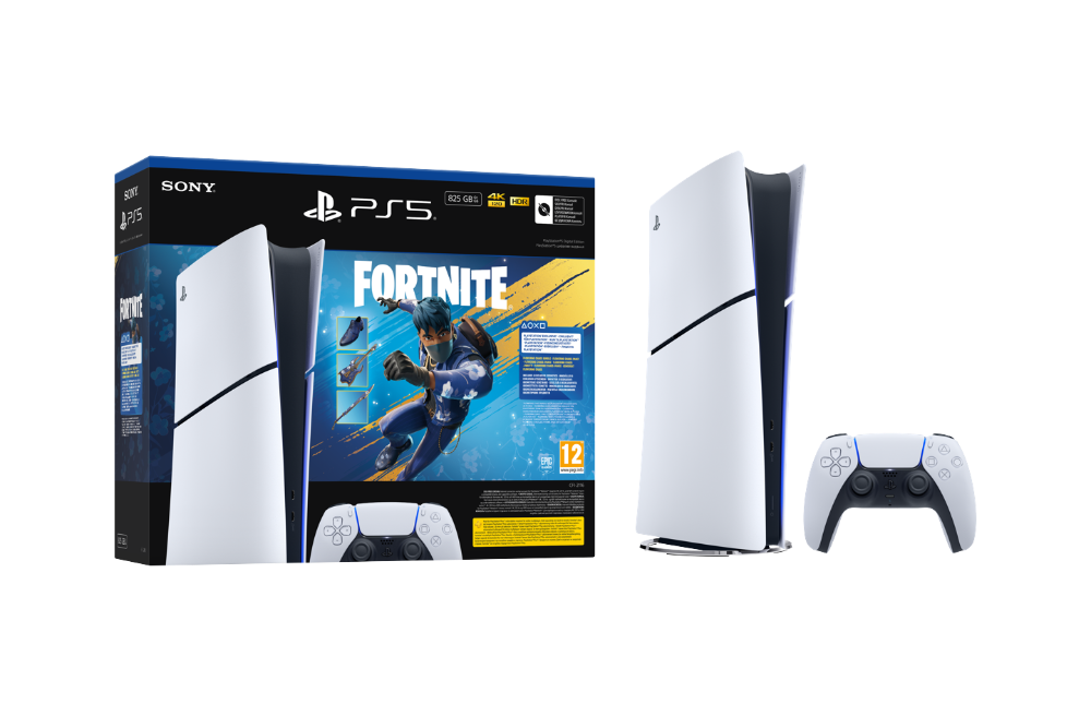 [1000049926] PlayStation 5 Slim leikjatölva 825GB stafræn útgáfa, Fortnite Flowering Chaos Bundle