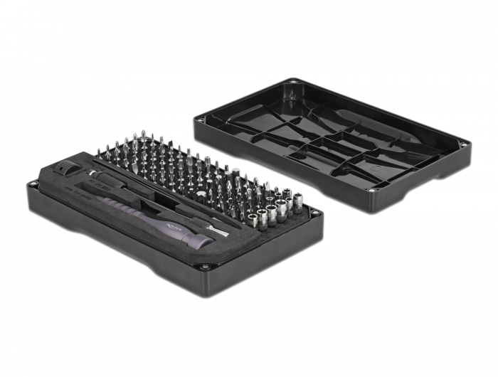 [64127] Delock Precision skrúfjárnasett með 106 hausum