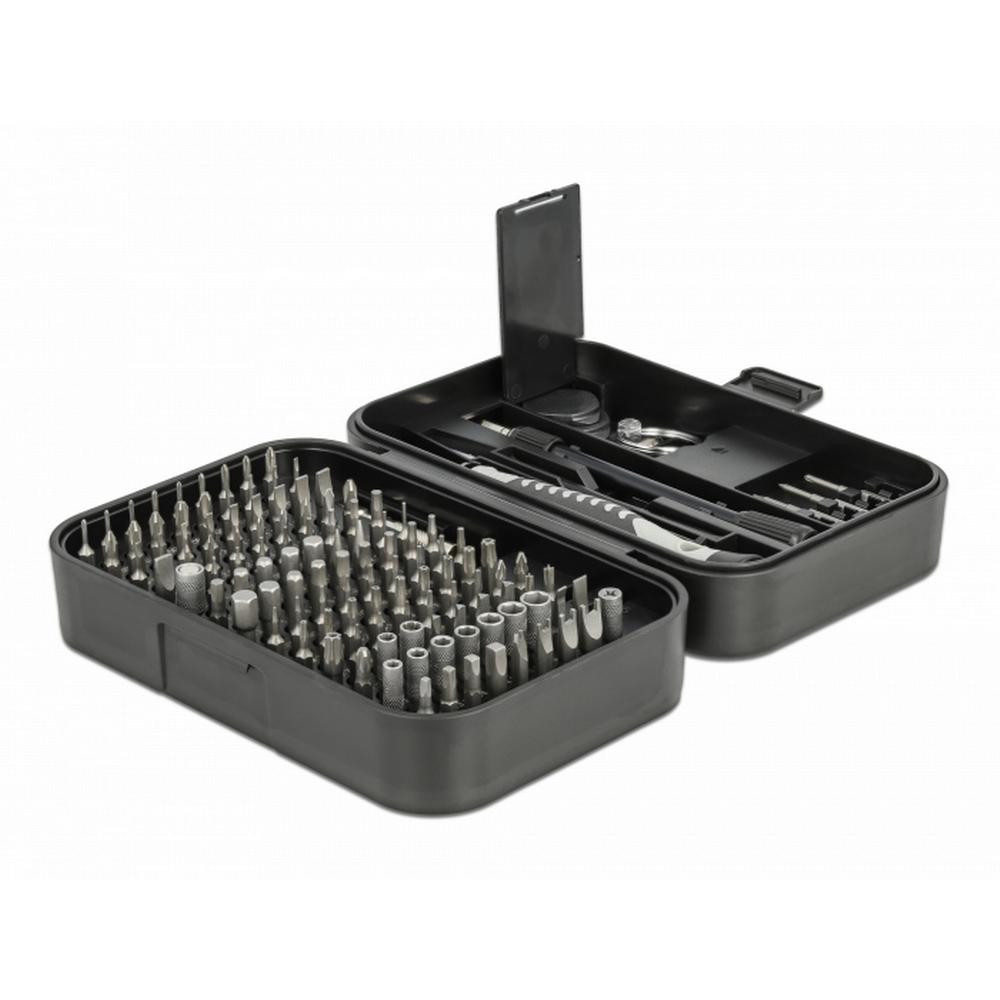 [64167] Delock Precision skrúfjárnasett með 130 hausum