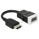 Delock HDMI-A í VGA með jack tengi, hann/hún, svart