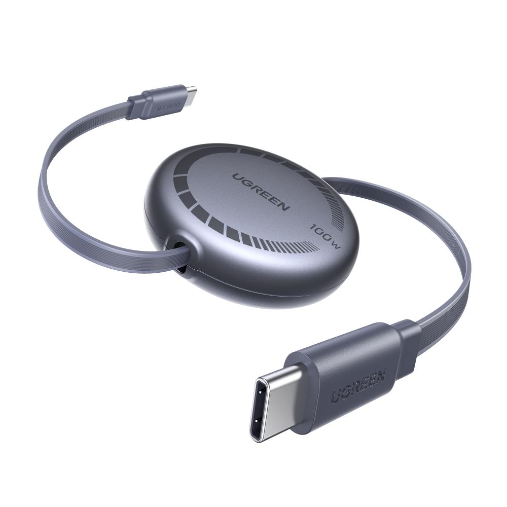 [65905] UGREEN 100W útdraganlegur USB-C kapall, 1m