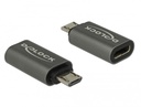 Micro-B USB í USB-C 3.1 Gen1 breytistykki, svart