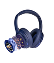 BuddyPhones Cosmos Fun þráðlaus ANC BT krakkaheyrnartól með hljóðnema, blá