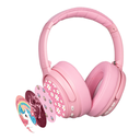 BuddyPhones Cosmos Fun þráðlaus ANC BT krakkaheyrnartól með hljóðnema, bleik