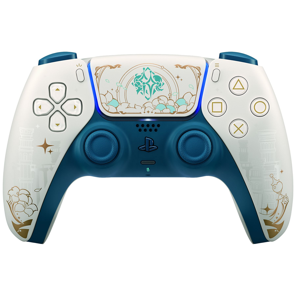 [1000051638] Sony PlayStation DualSense V3 fjarstýring fyrir PS5, Genshin Impact (hvít/gyllt)