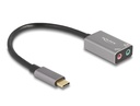 Delock USB-C í 2x 3.5mm Stereo jack hljóðkort