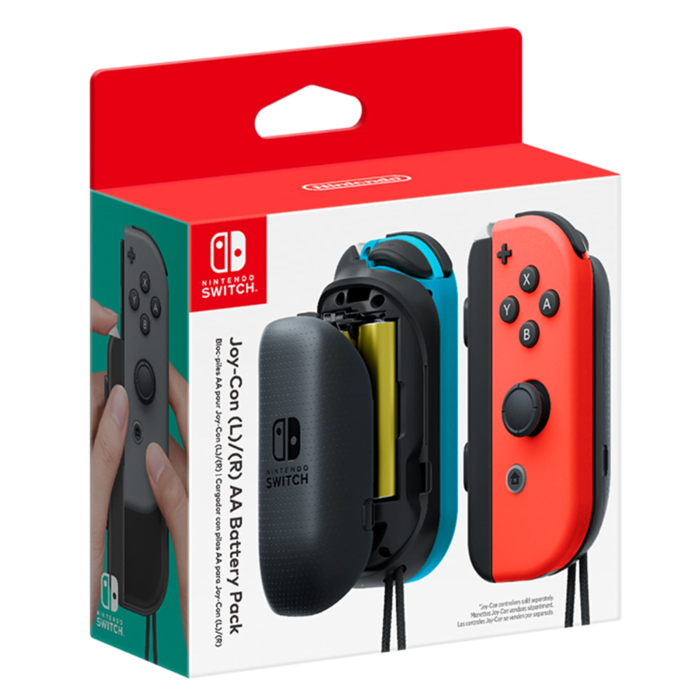 [10005446] Nintendo Switch Joy-Con stýripinnafesting fyrir AA rafhlöður, svört