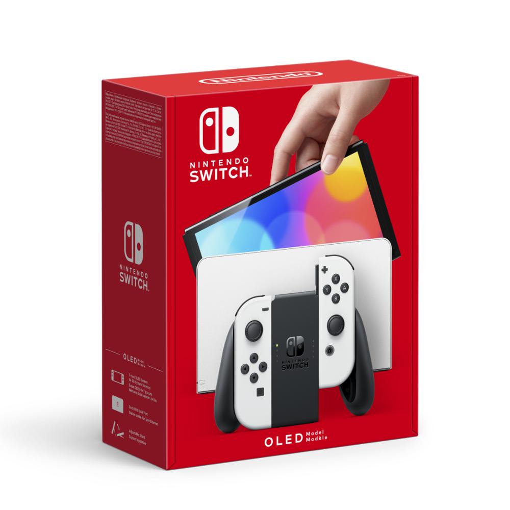 [10007454] Nintendo Switch OLED leikjatölva með hvítum joycon