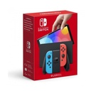 Nintendo Switch OLED leikjatölva með rauðum og bláum joycon