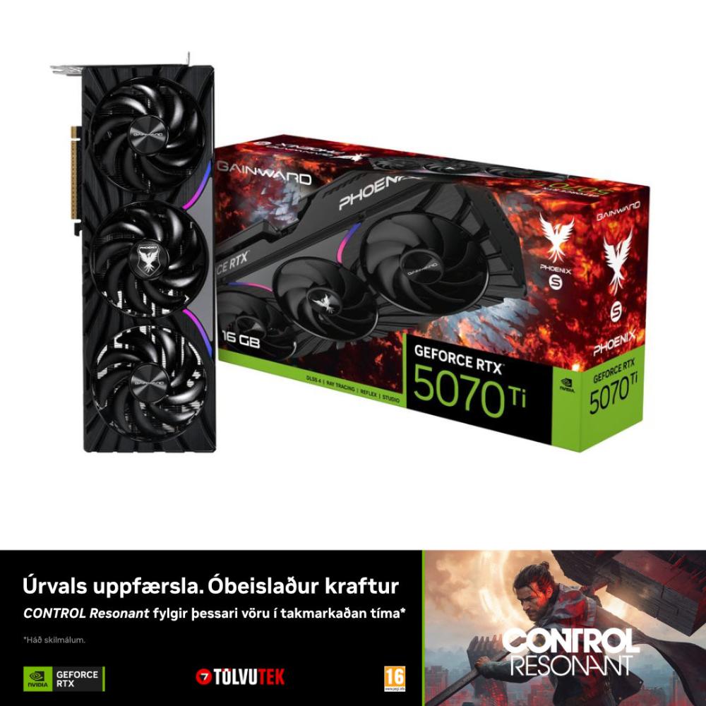 [7507T019T2-GB2031K] Gainward GeForce RTX 5070Ti 16GB Phoenix skjákort
