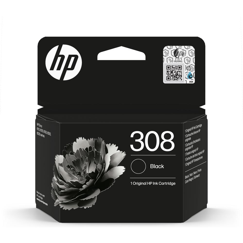 [7FP21UE-CE1] HP 308 Svart blekhylki