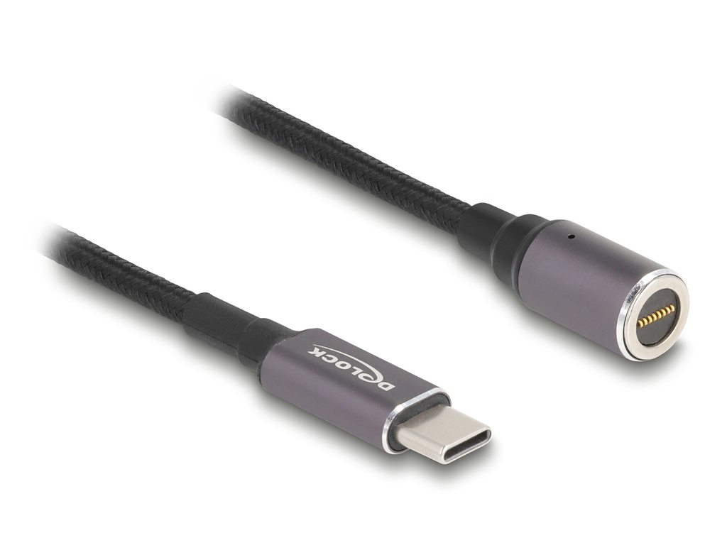 [80780] Delock USB-C í 8-pinna segultengi fyrir fartölvu, hann/hún, 1.8 metrar
