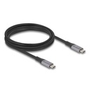 Delock USB-C 40Gbps PD 3.1 240W DP 1.4, 2m, málmgrár