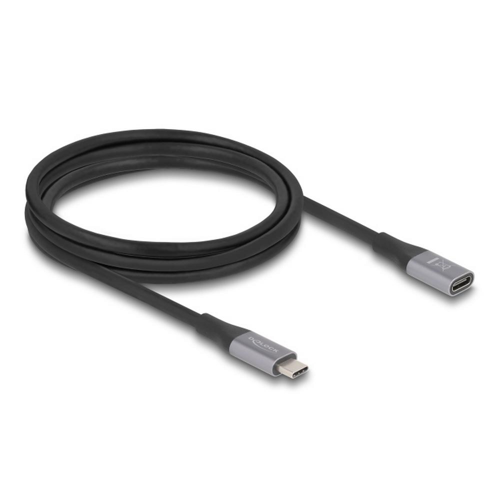 [81202] Delock USB-C 40Gbps PD 3.1 240W DP 1.4, 2m, framlenging