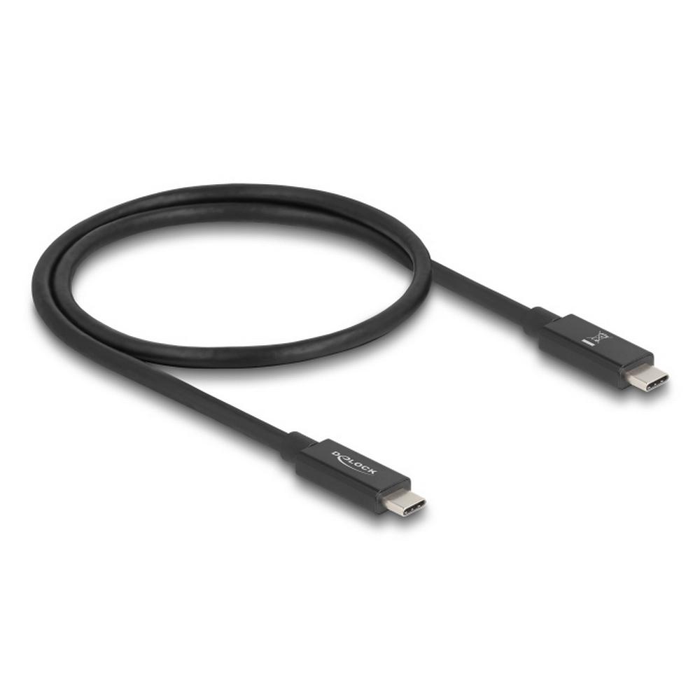 [81210] Delock USB 4.2 80Gbps 16K@60Hz PD 3.1 240W C í C kapall, 0.5 metrar, silfur