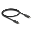 Delock USB 4.2 80Gbps 16K@60Hz PD 3.1 240W C í C kapall, 0.5 metrar, silfur