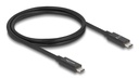 Delock USB 4.2 80Gbps 16K@60Hz PD 3.1 240W C í C kapall, 1 metrar, silfur