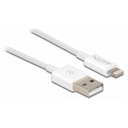 Delock USB2.0 í Apple Lightning kapall, 1 metri, hvítur