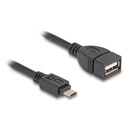 Micro-B USB í USB-A 2.0 breytikapall, 11cm