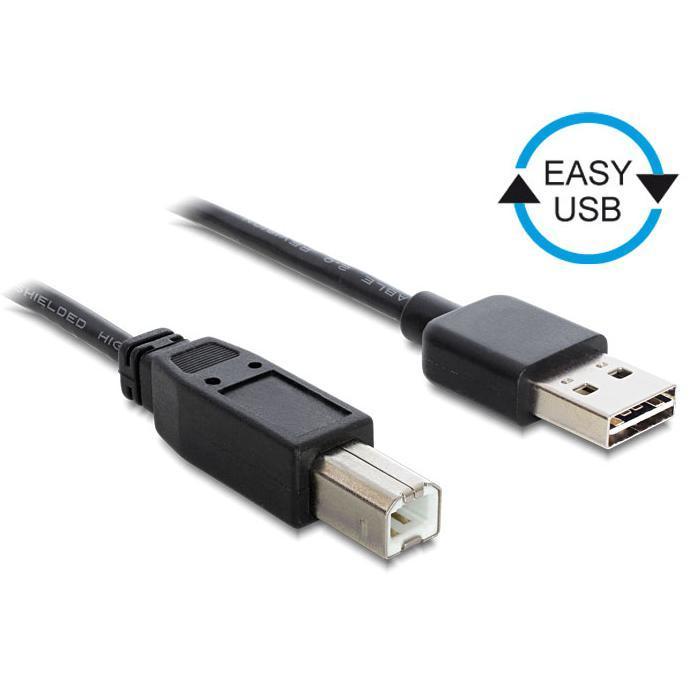 [83358] EASY-USB2.0 A-B kapall, 1 metri, svartur