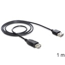 EASY-USB2.0 A-A framlengingarkapall, 1 metri, svartur