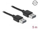 EASY-USB2.0 A-A kapall, 5 metrar, svartur