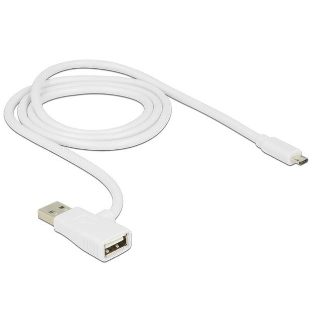 [83774] USB2.0 A í A og Micro-B kapall, 1 metri