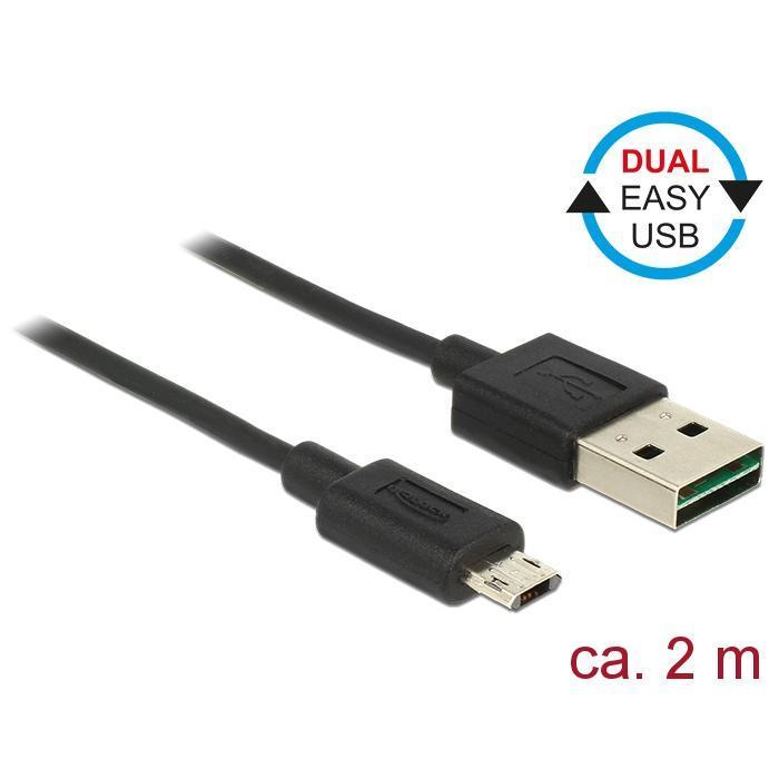 [83850] USB2.0 A í Micro-B kapall, 2 metrar