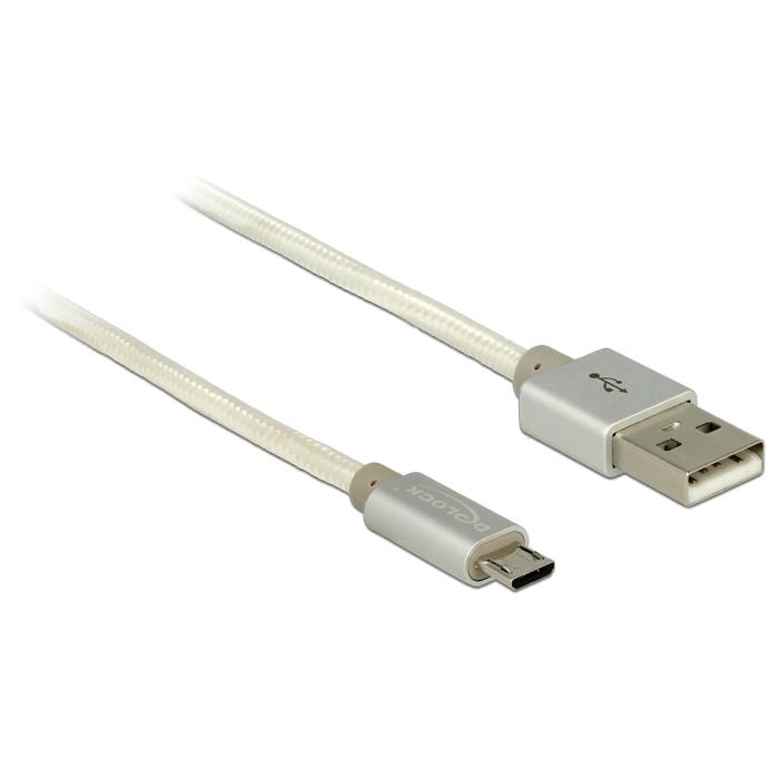 [83916] USB2.0 A í Micro-B vafinn kapall, 1 metri