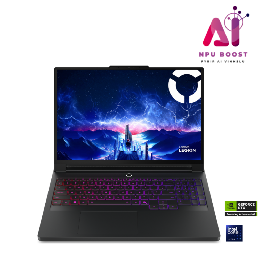 [83F5001PMX-TT] Lenovo Legion Pro 7 AI leikjafartölva 16" OLED QHD+240 Ultra 9-275HX AI 64GB 2TB RTX5090 W11, Eclipse Black