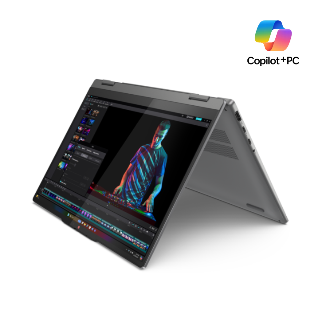 Lenovo Flex 5 2in1 AI+ fartölva, 14" OLED FHD+ X1 Elite 26-100 AI 16/512GB W11ARM, Luna Grey