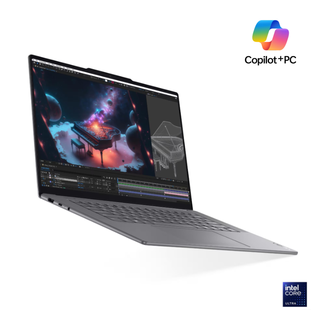 Lenovo Yoga Slim 7 AI+ fartölva, 15.3" OLED120 2.8K Ultra 7-258V AI 32GB 1TB W11, Luna Grey